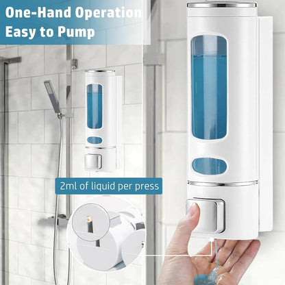 Wandseifenspender 400ml – Ohne Bohren, Weiß