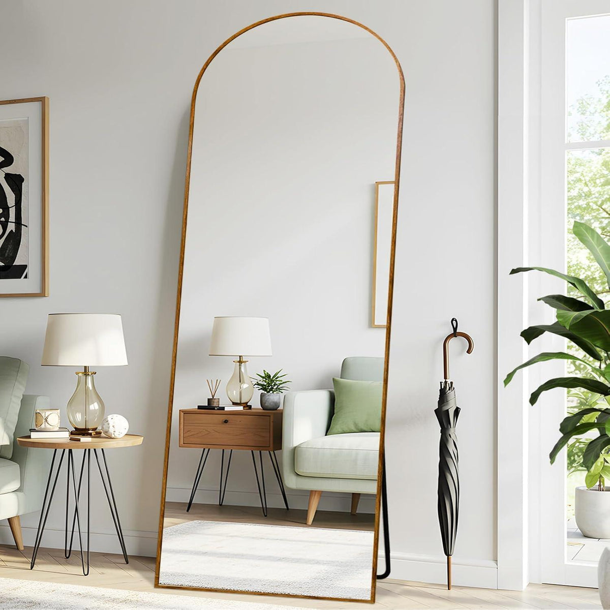 Gewölbter Ganzkörperspiegel 180x76cm – Klassisch & Modern