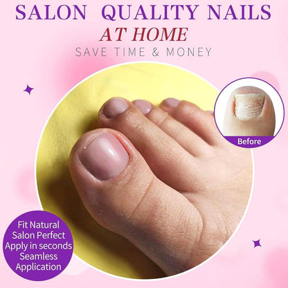 240 Nude Press-on Zehennägel – Kurze, Quadratische Fake Nails