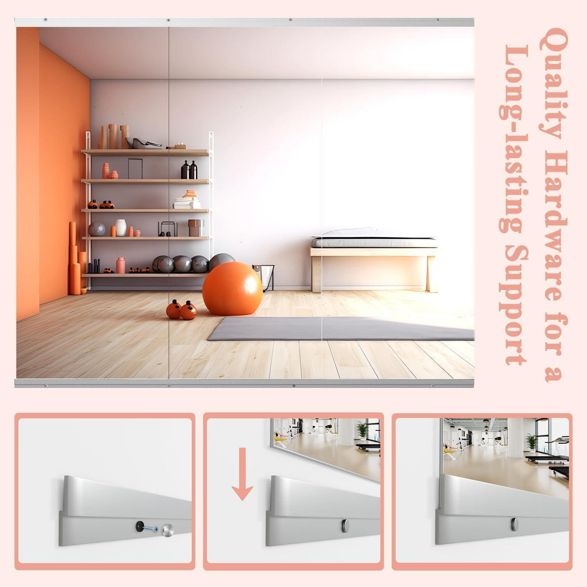 Home Gym Spiegel 145x180cm – Wandspiegel für Fitness & Yoga