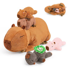 Capybara Kuscheltier Familie – 5 Stück Plüschtiere & Kissen
