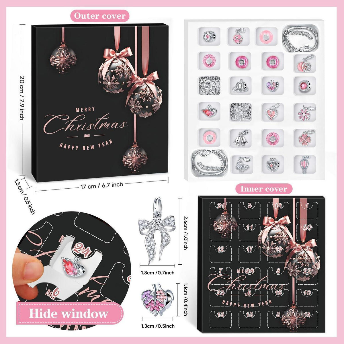 Adventskalender Schmuck Mädchen 2026 - Weihnachtsüberraschung für Kinder