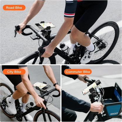 Fahrrad Handyhalterung aus Aluminium – 360° drehbar & sicher