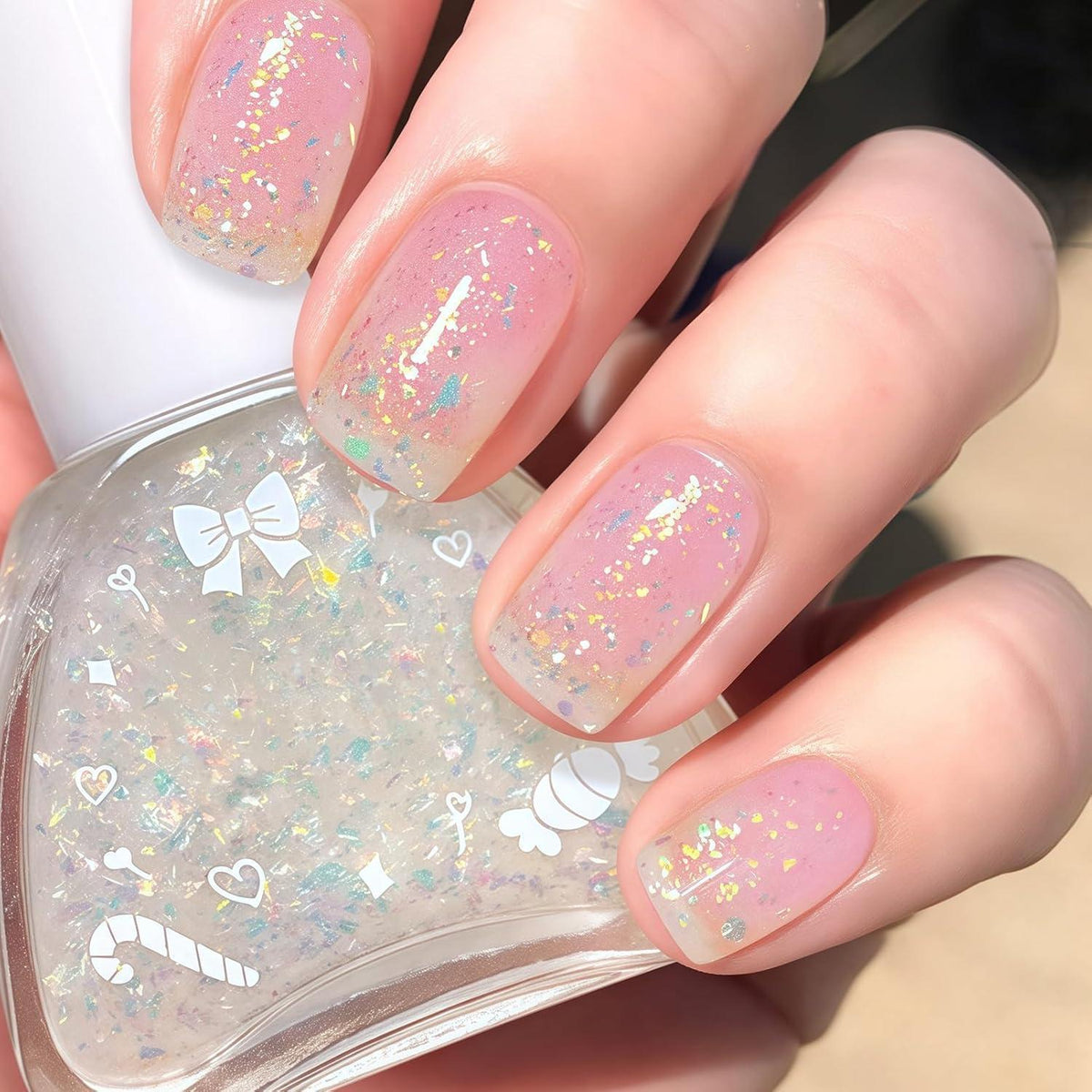 Glitzer Nagellack Klar - Confetti Effekt für DIY Nagelkunst