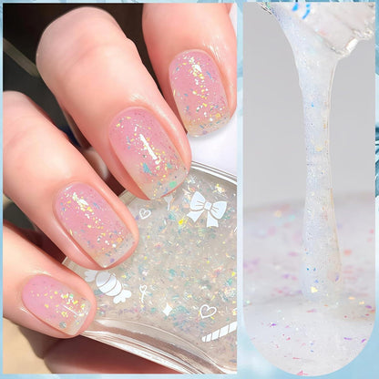 Glitzer Nagellack Klar - Confetti Effekt für DIY Nagelkunst