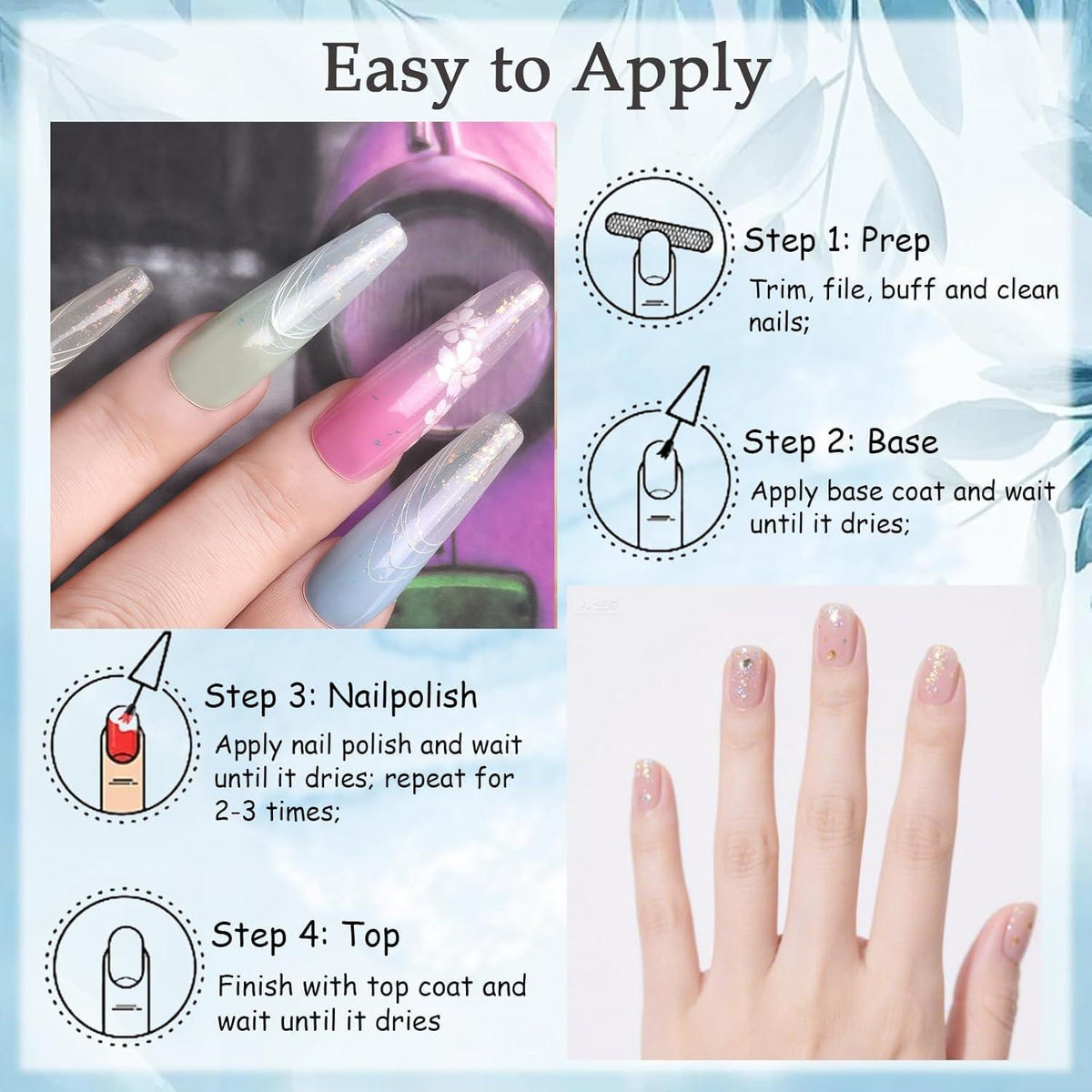 Glitzer Nagellack Klar - Confetti Effekt für DIY Nagelkunst