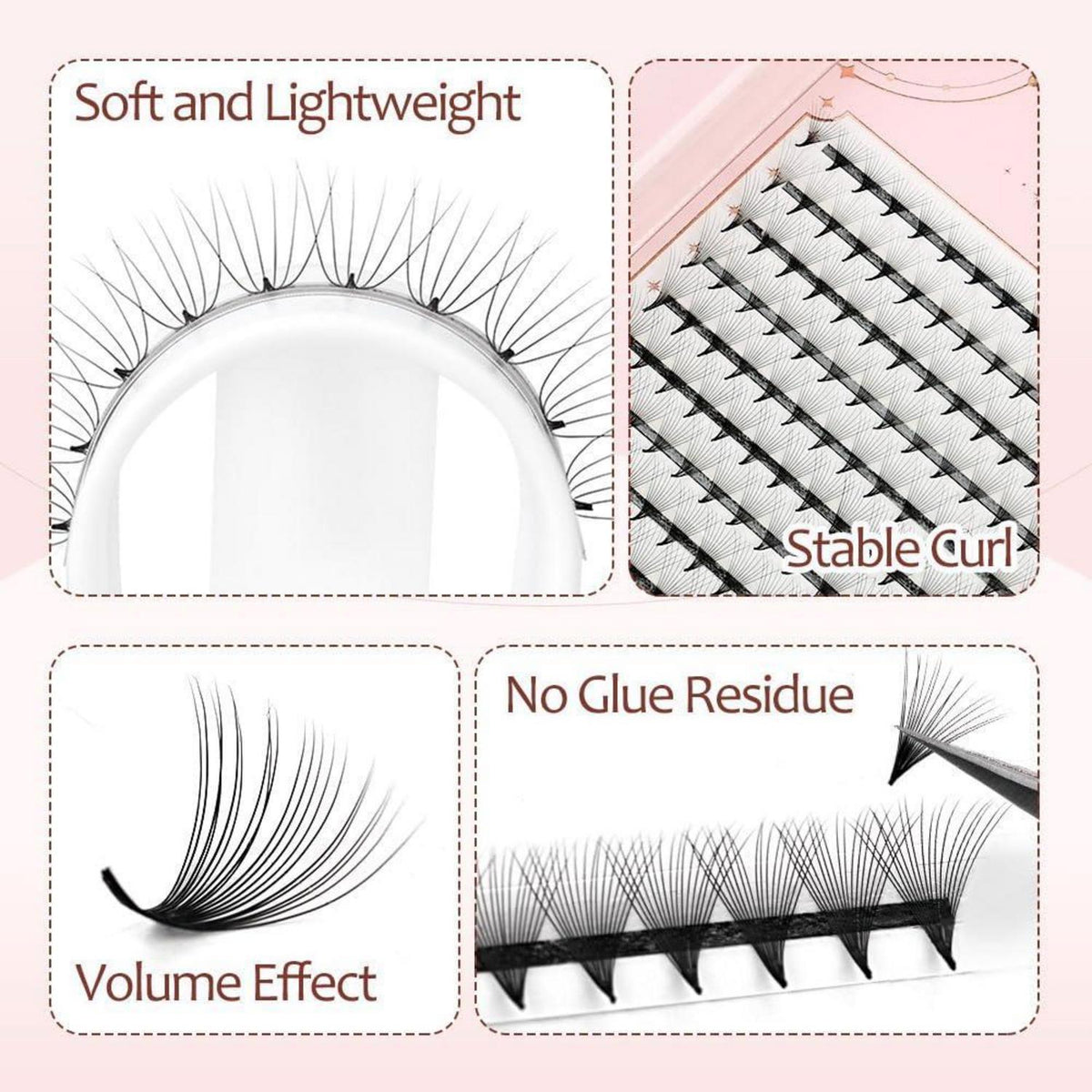 14D Vorgefertigte Wimpernfächer – Volumen-Wimpern 8-15mm