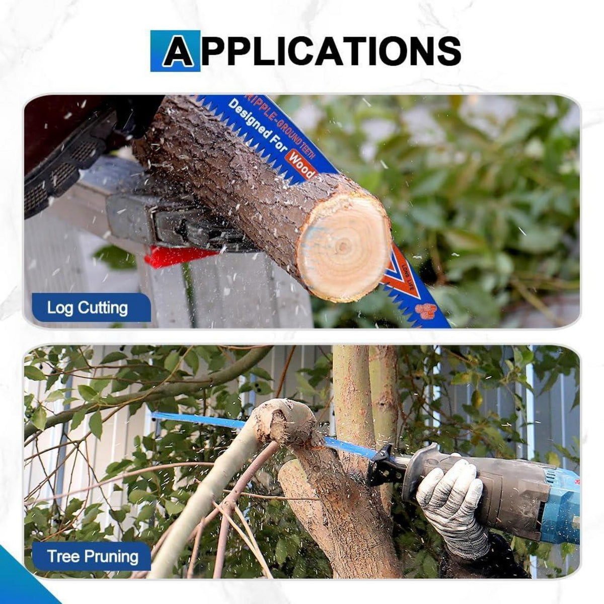 Säbelsägeblätter 300mm mit japanischen Zähnen für Holz
