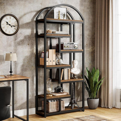 7-stöckiges Bücherregal Industrial-Stil, 180 cm hoch