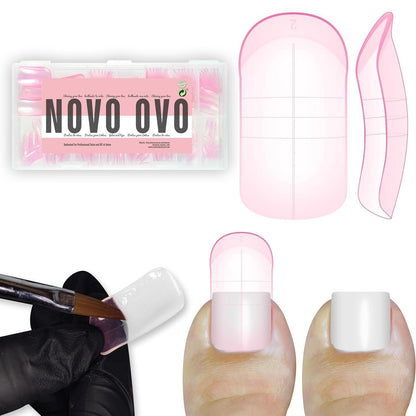Rosa Zehennagel Dual Forms für Polygel – 300 Stück