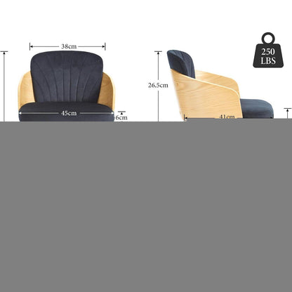 Barhocker Set 4er – Gepolsterte Samtbarhocker mit Holzbeinen
