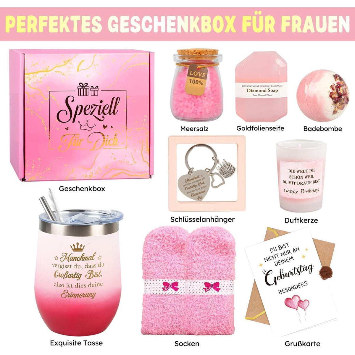 Geburtstagsgeschenkset für Frauen – Wellness & Spa Geschenkbox