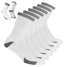 Herren Sportsocken gepolstert, atmungsaktiv, 6er-Pack Weiß
