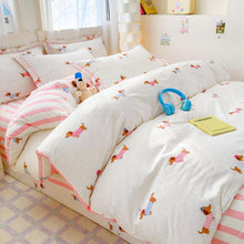 Rosa Dackel Bettwäsche Set 200x220 cm – Mädchenzimmer Bettbezug