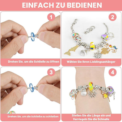 Armband Bastelset Kinder – 66-teilig mit Perlen & Geschenkbox