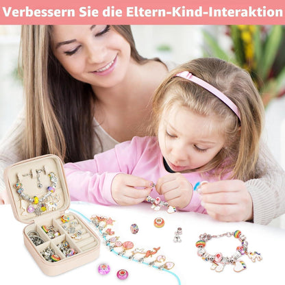 Armband Bastelset Kinder – 66-teilig mit Perlen & Geschenkbox