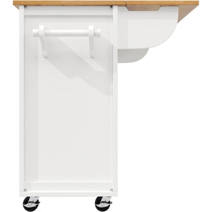 Küchenschrank mit Klappplatte, Weinregal & Handtuchhalter, Weiß