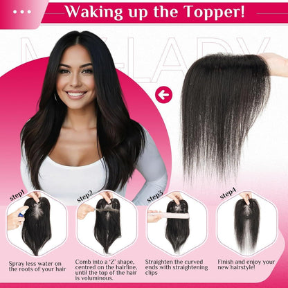 Echthaar Pony Topper – 360° Abdeckung für mehr Volumen
