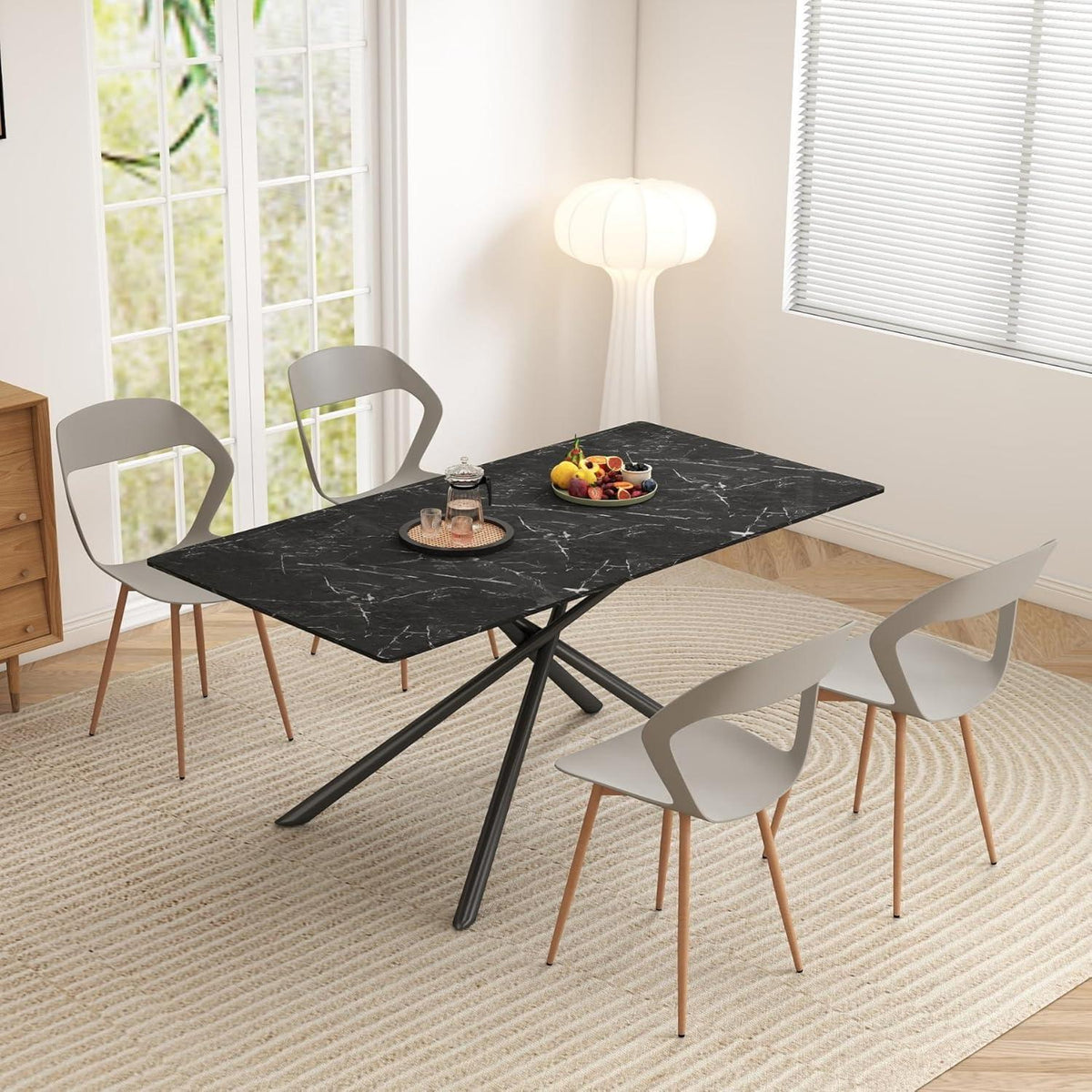 Esstisch Set 180cm mit 4 Stühlen – Modern & Vielseitig