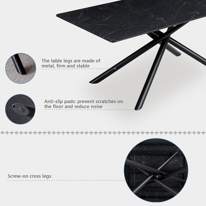 Esstisch Set 180cm mit 4 Stühlen – Modern & Vielseitig