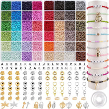 Perlen Set für Armbänder 3mm, 48 Farben, 2 Boxen, Schmuck Bastelset