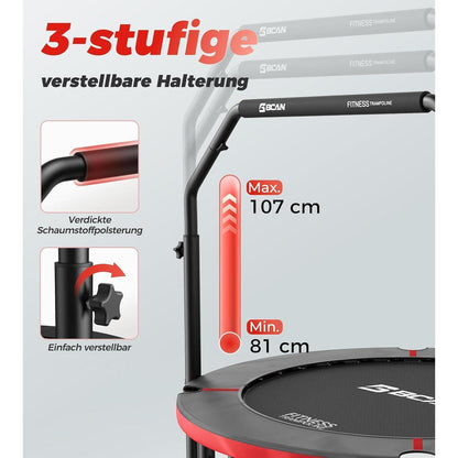 Fitness Trampolin 102cm – Faltbar & Verstellbar