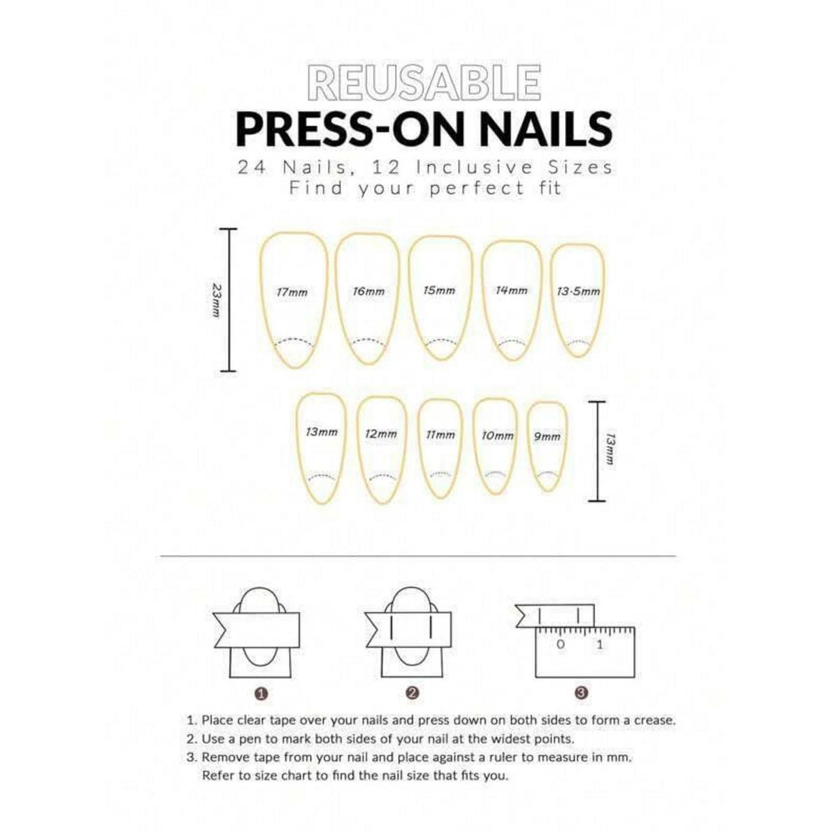 MouyouGlow Press on Nails Weiß French mit Blumen – Künstliche Nägel