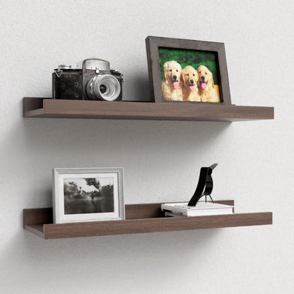 Schweberegal Walnuss 2er Set 120 cm MDF Holz Modern