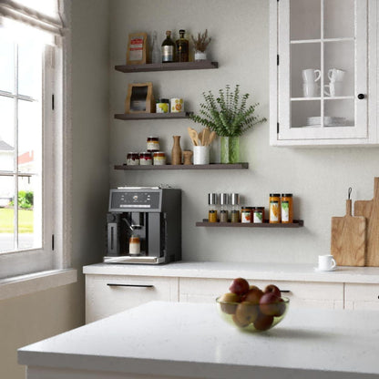 Schweberegal Walnuss 2er Set 120 cm MDF Holz Modern