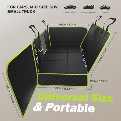 Hundedecke Auto Rückbank mit Harter Unterseite 136x60cm, Wasserdicht & Kratzfest