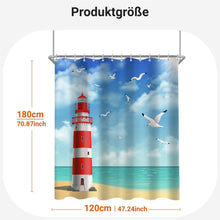 Duschvorhang Leuchtturm 120x180cm Wasserabweisend & Antischimmel
