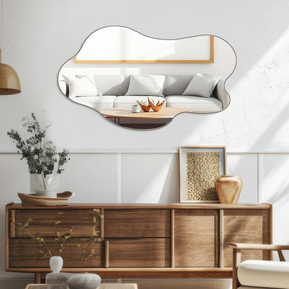 Asymmetrischer Wandspiegel 50x85cm – Rahmenlos & Dekorativ