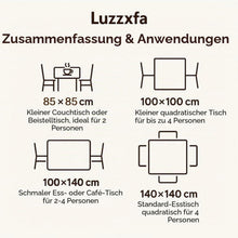 Hellblaue Tischdecke gestreift 100x100 cm – Modern & Pflegeleicht