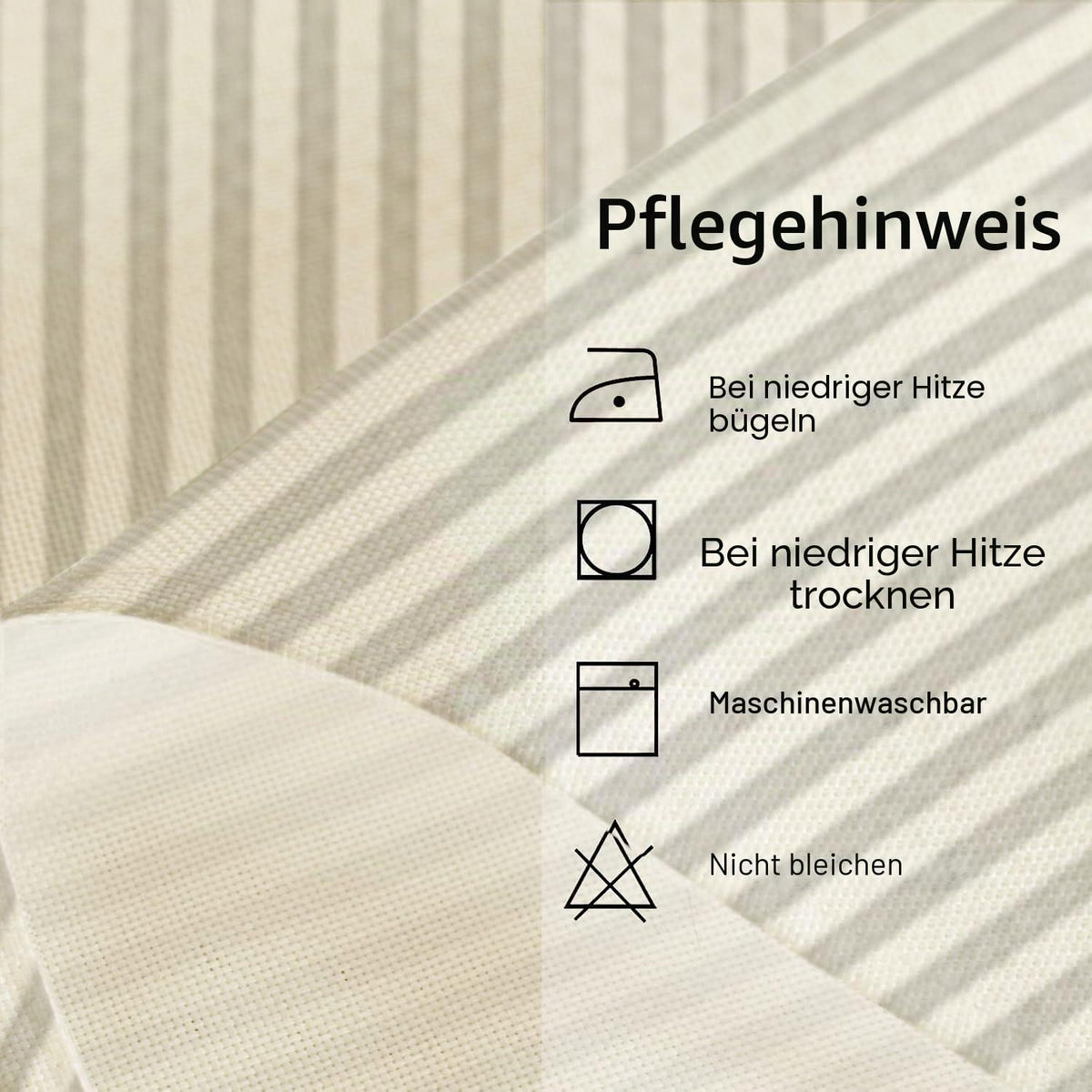 Hellblaue Tischdecke gestreift 100x100 cm – Modern & Pflegeleicht