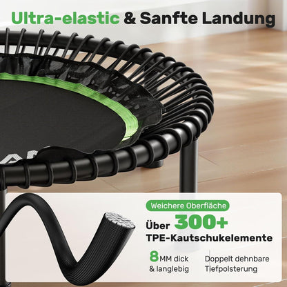 Fitness Trampolin für Erwachsene – 102cm, Verstellbarer Griff