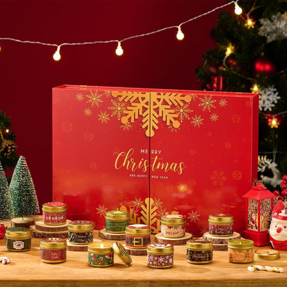 Kerzen Adventskalender 2026 mit 24 Duftkerzen für Erwachsene