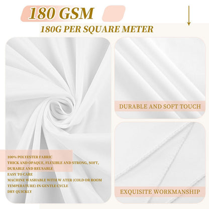 12x Weiße Tischdecken 132x132cm – Quadratisch & Waschbar