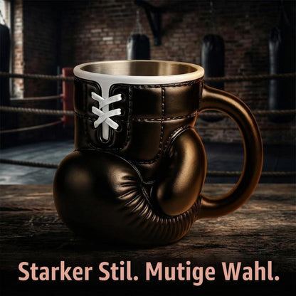 Boxhandschuh Tasse – Kaffeebecher für Sportfans & Boxer (Schwarz)