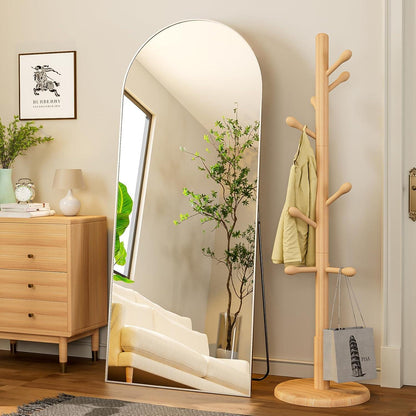 Gewölbter Bodenspiegel 165x60cm – Stand- & Wandspiegel Silber