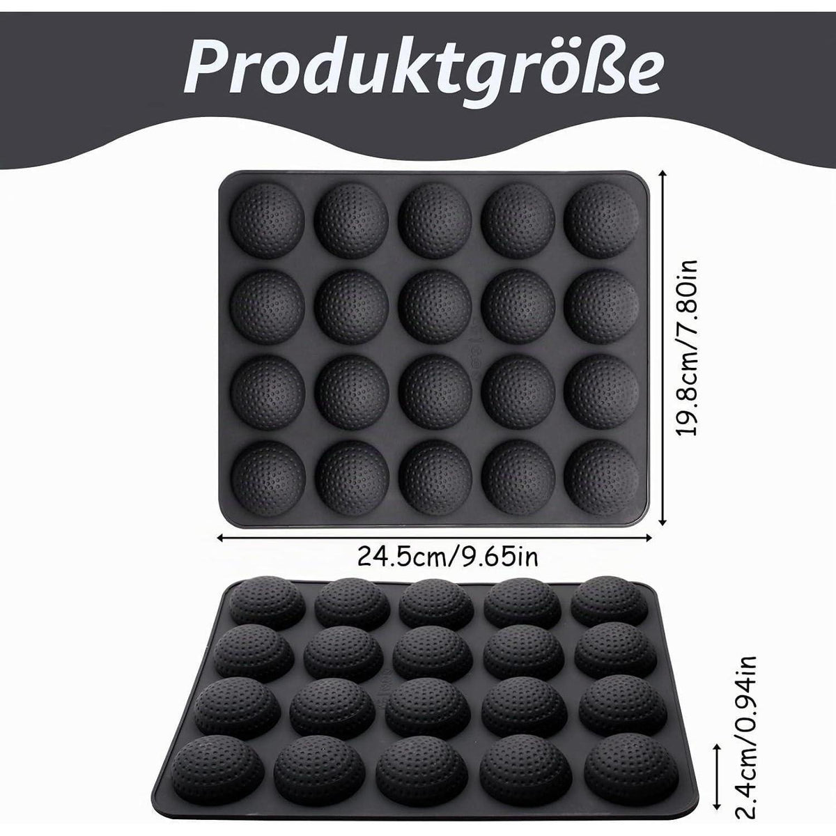 Silikon Golfball Backform - 2er Set für Cake Pops & Co.