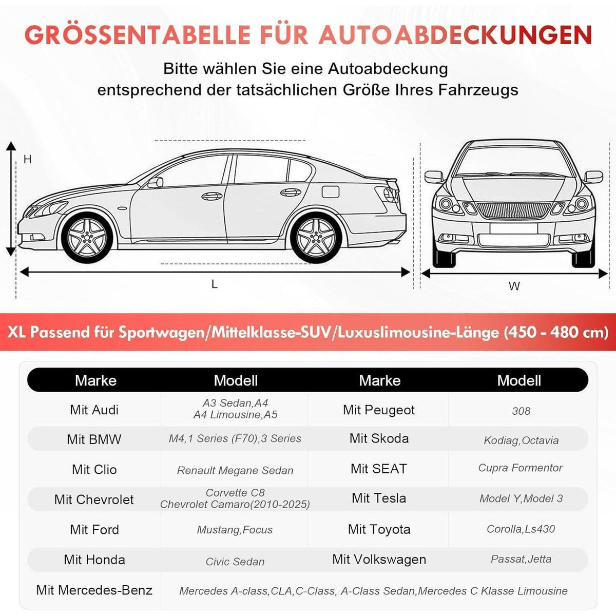 Autoabdeckung Indoor Stretch XL – Staubdicht & Atmungsaktiv
