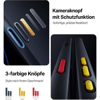 iPhone 17 Pro Hülle: Stoßfest, Kameraknopf-Schutz, Schwarz