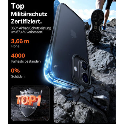 iPhone 17 Schutzhülle Stoßfest mit Kameratastenschutz Schwarz