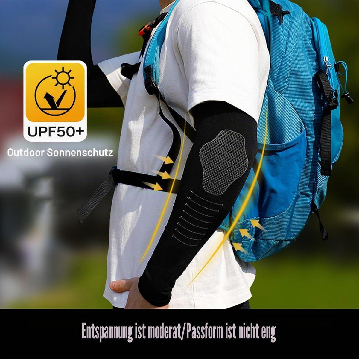 4er-Pack UV-Schutz Armlinge Herren – Kühlung & Kompression