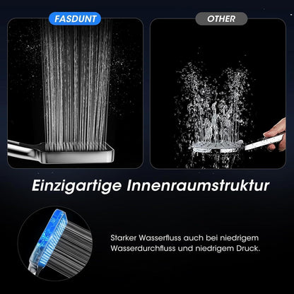 Hochdruck Duschkopf mit Schlauch 2m – Wassersparend & Flexibel