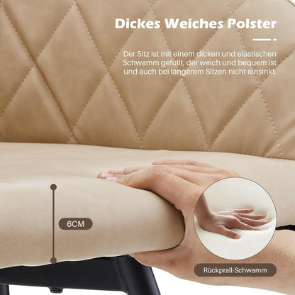 Drehbare Esszimmerstühle 2er Set, Beige Creme