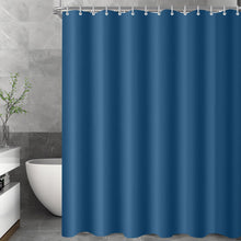 Duschvorhang 200x200 cm Dunkelblau, Wasserabweisend, Beschwerter Saum