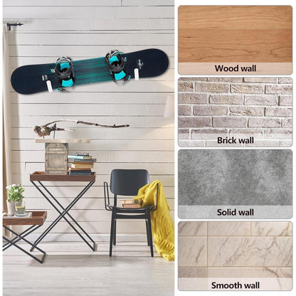 Skateboard Wandhalterung | Snowboard Aufbewahrung 4er Set