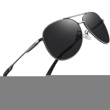 Polarisierte Sonnenbrille Unisex UV400 Vintage Metallrahmen Grau/Schwarz