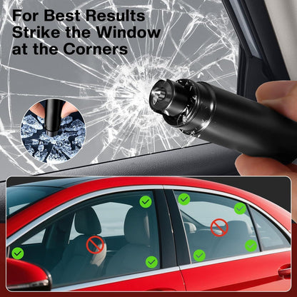 2x Notfallhammer mit Gurtschneider & Glasbrecher – Auto Sicherheit